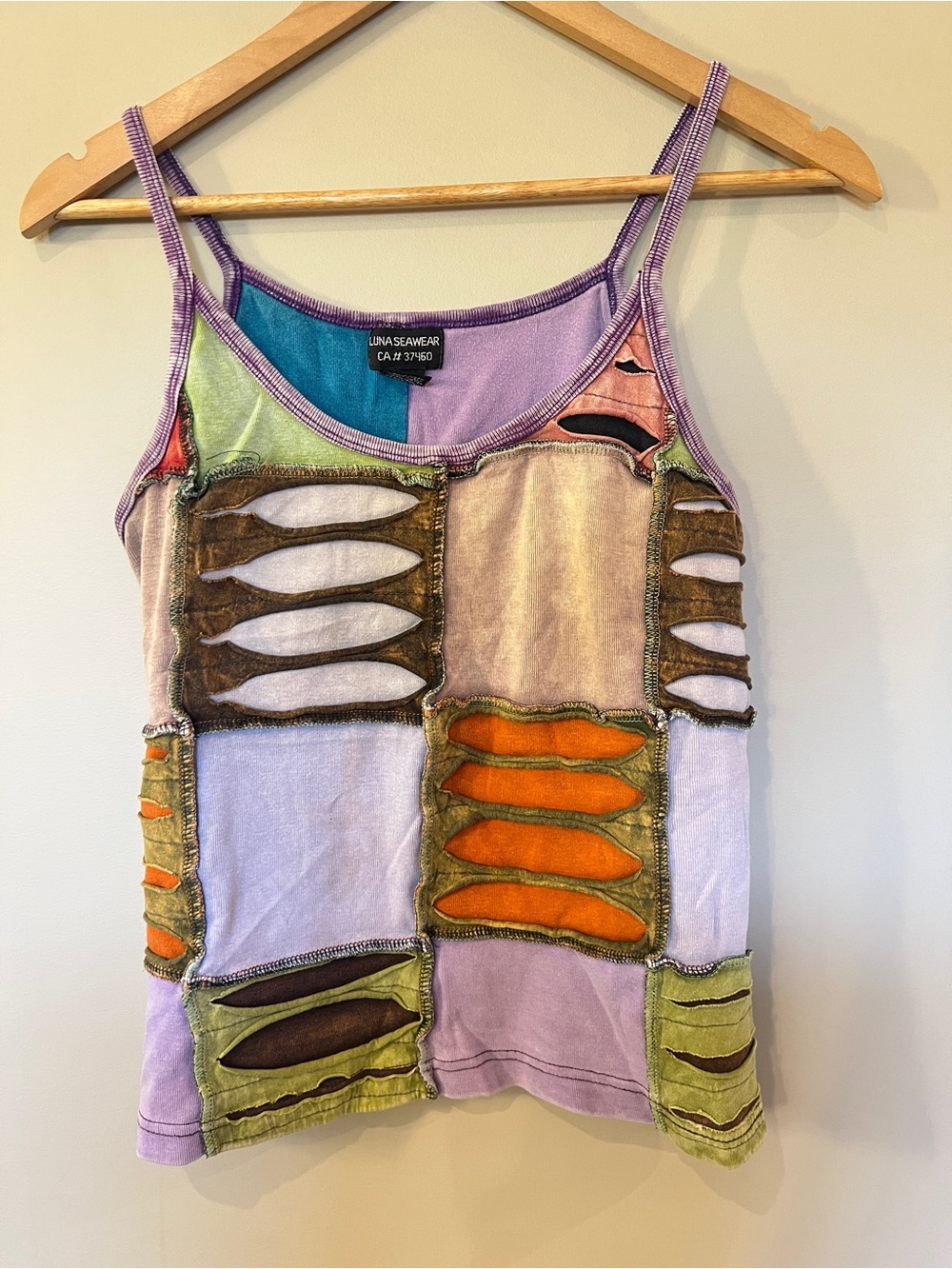 Luna Seawear Y2K Patchwork Cutout Cami